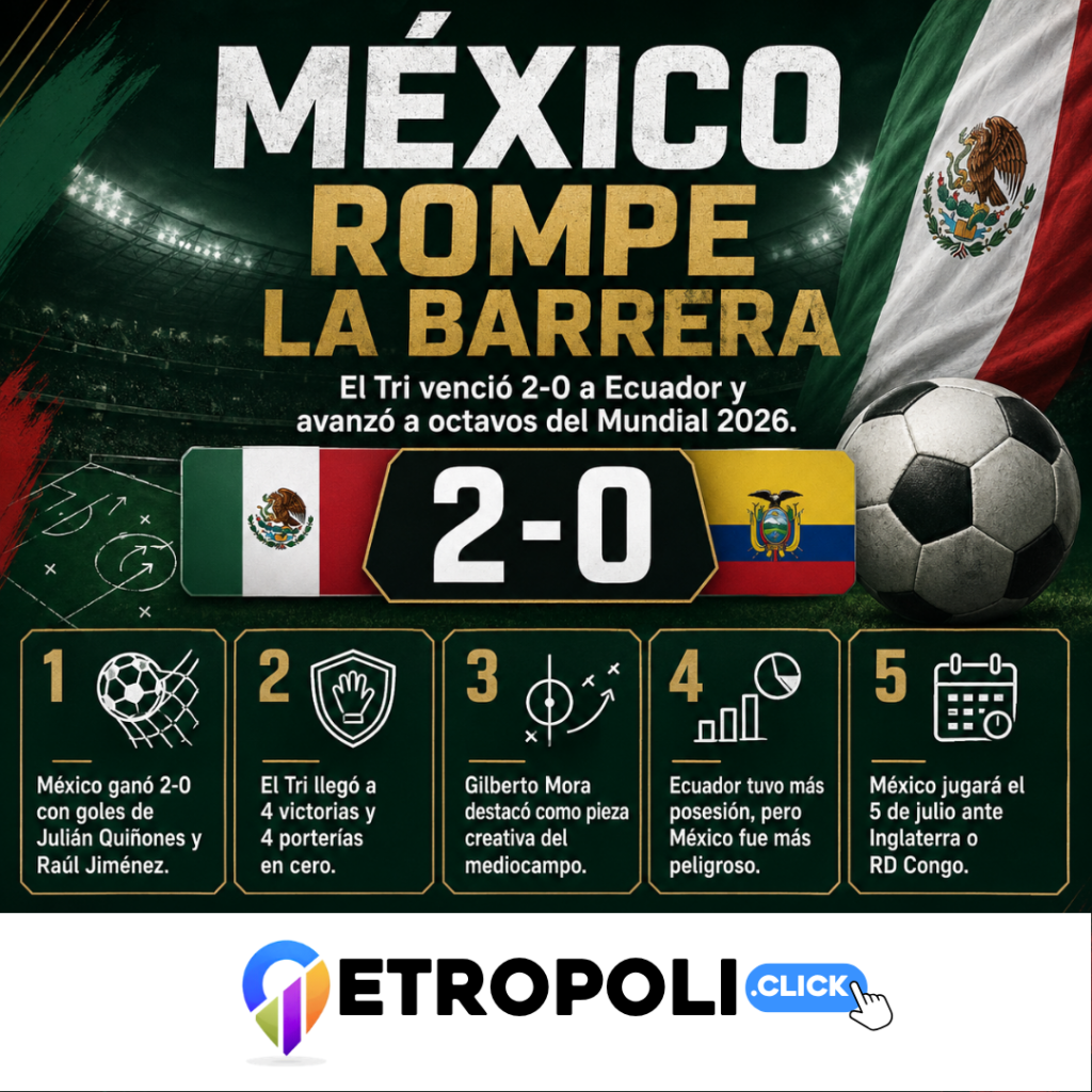 infografia de Mexico vs Ecuador