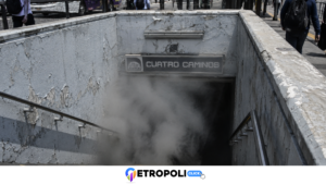Reportan humo en la estación vieja de Cuatro Caminos / toreos; investigan posible incendio en pasillo