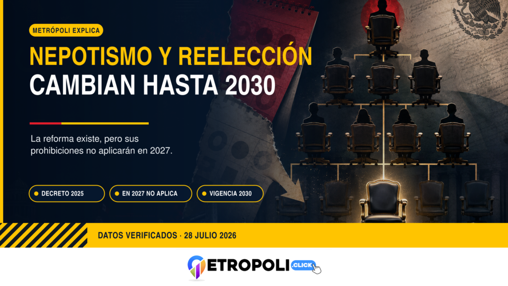 Nepotismo y reelección: qué cambia en 2030, no en 2027 🚫
