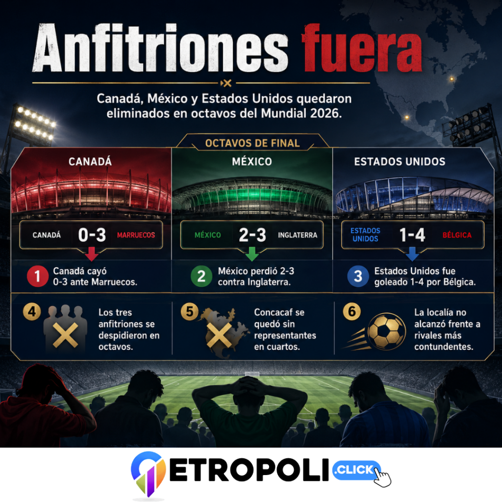Infografia Anfitriones eliminados del Mundial 2026: ¿qué falló? ⚽