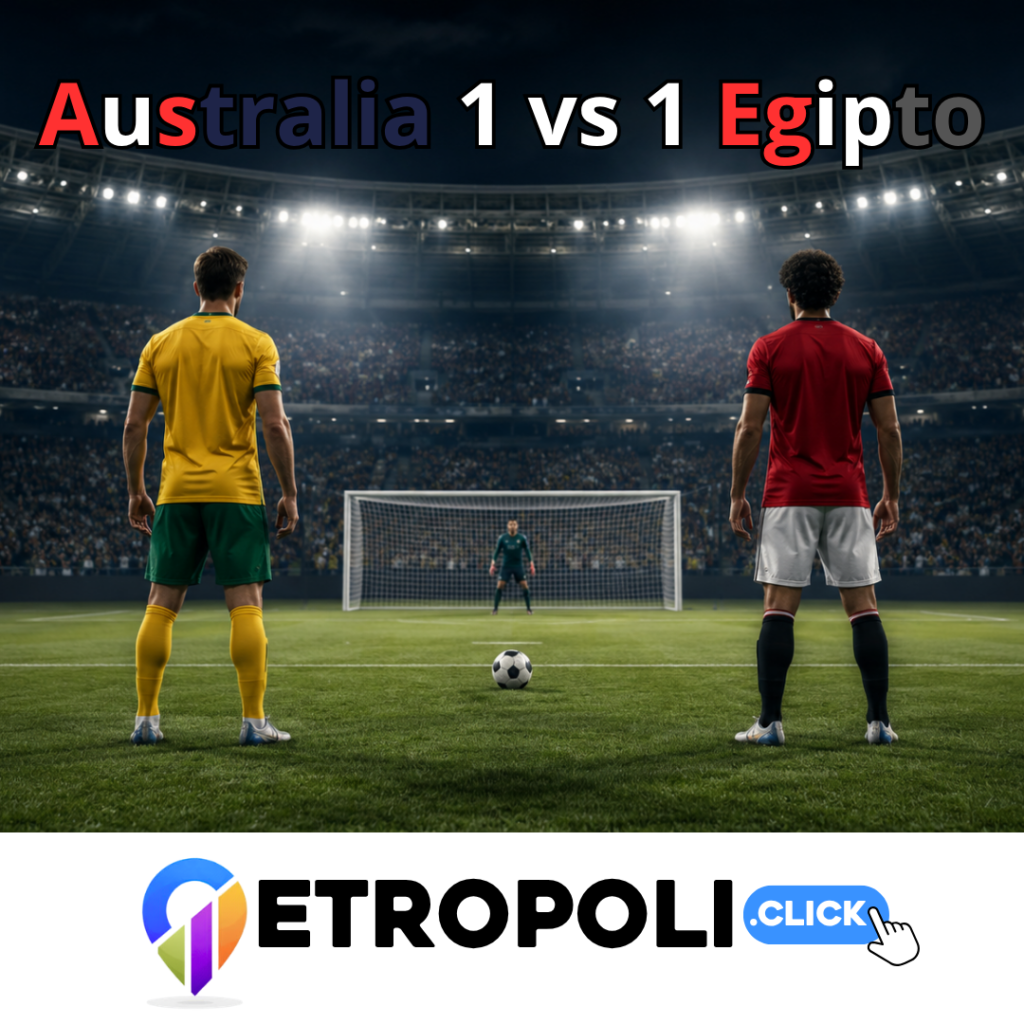 Australia vs Egipto: análisis del 1-1 y triunfo egipcio en penales en el Mundial 2026 ⚽ 2 Portada Australia vs Egipto: análisis del 1-1 y triunfo egipcio en penales en el Mundial 2026 ⚽