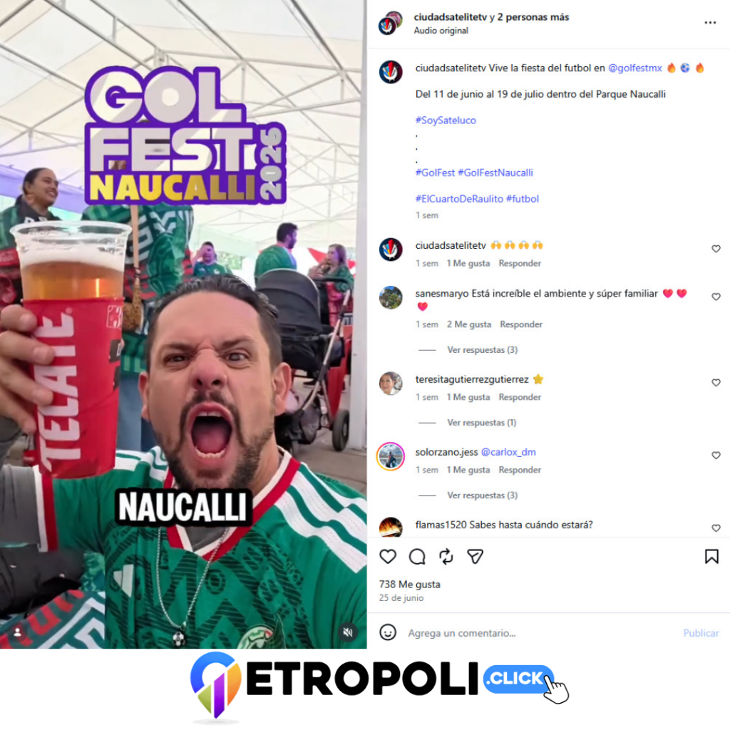 Publicacion de Gol Fest Naucalli 2026 con presencia de bebidas alcoholicas 1