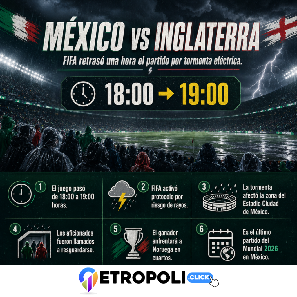 infografia se retrasa el partido mexico vs inglaterra