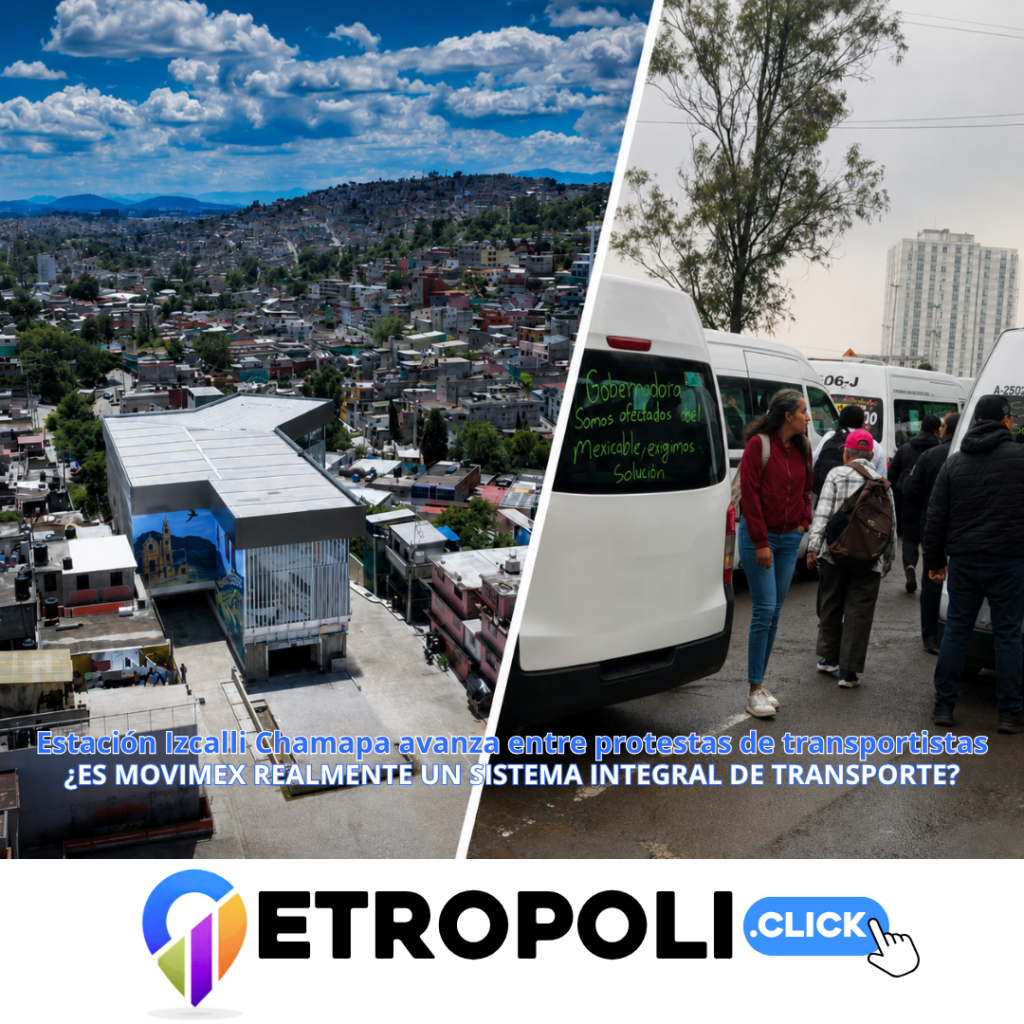 Estación Izcalli Chamapa avanza entre protestas de transportistas: ¿es Movimex realmente un sistema integral de transporte? 4 Portada Estación Izcalli Chamapa avanza entre protestas de transportistas: ¿es Movimex realmente un sistema integral de transporte?