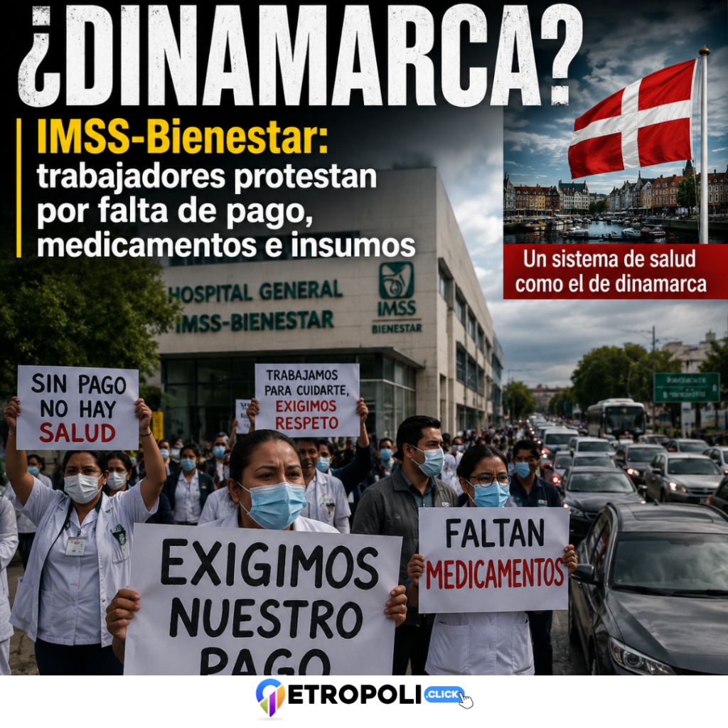 ¿Dinamarca? IMSS-Bienestar es un fracaso - no puede pagar ni la quincena, ni insumos medicos y trabajadores de Salud salen a protestar 2 Portada de ¿Dinamarca? IMSS-Bienestar es un fracaso - no puede pagar ni la quincena, ni insumos medicos y trabajadores de Salud salen a protestar