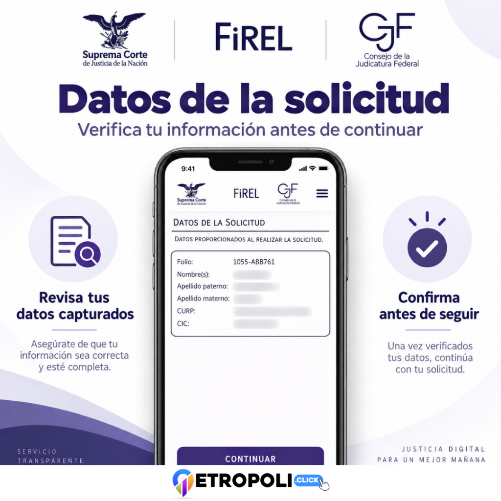 Validar datos de solicitud Firel
