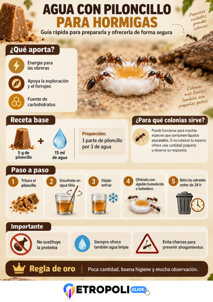 Agua con piloncillo para hormigas: cómo prepararla y dársela a tu colonia de forma segura 1 Cómo preparar agua con piloncillo para hormigas paso a paso
