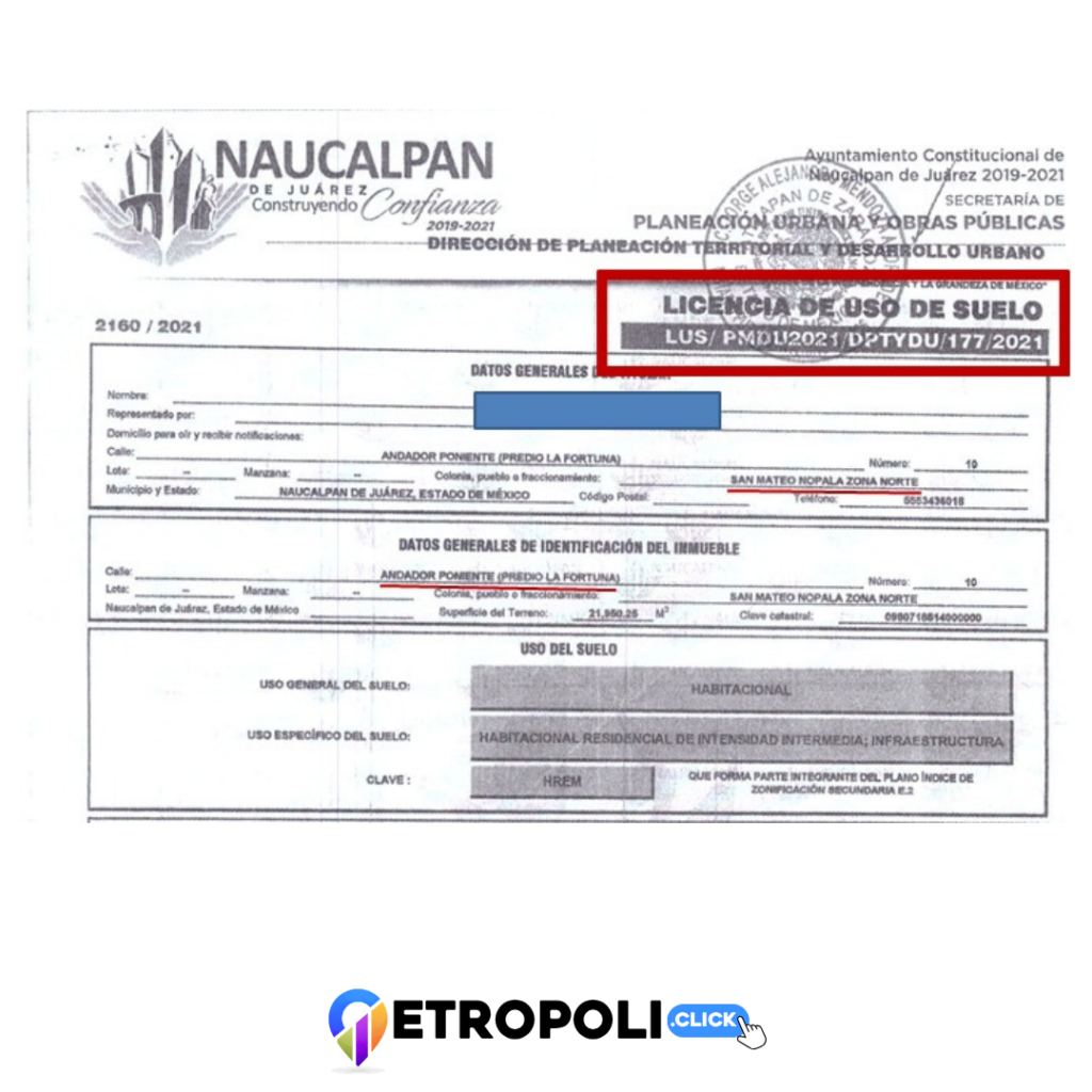 Licencia de Uso de Suelo otorgada durante la administración de Patricia Durán (Morena)