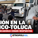 Tensión en la México-Toluca: hombre indica a tráiler avanzar frente a madres buscadoras que exigen localizar a sus familiares