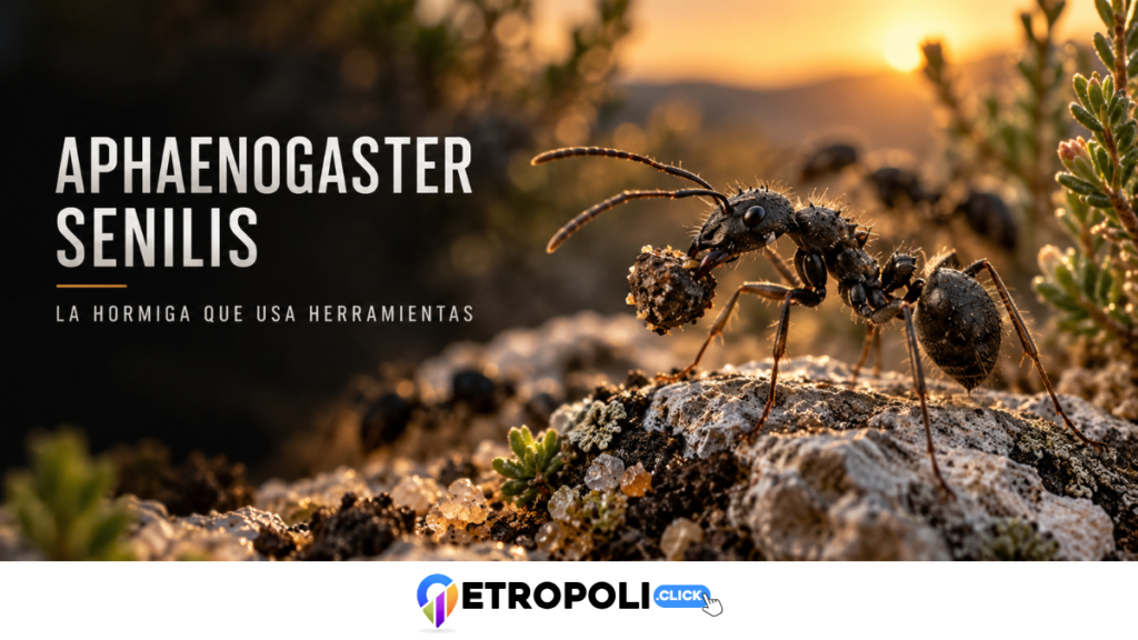 Aphaenogaster senilis: la hormiga que usa herramientas, su evolución y cuidados en cautiverio